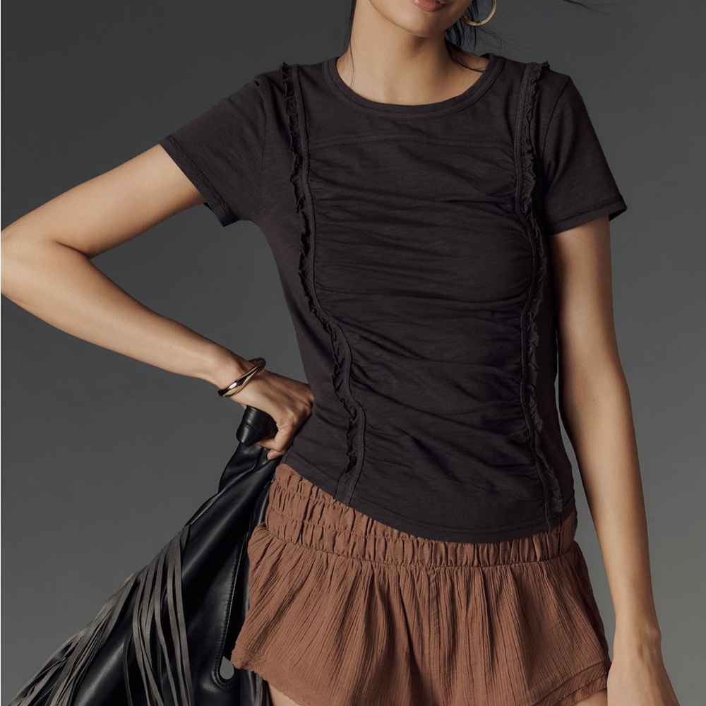 Anthropologie Pilcro Smocked Tee